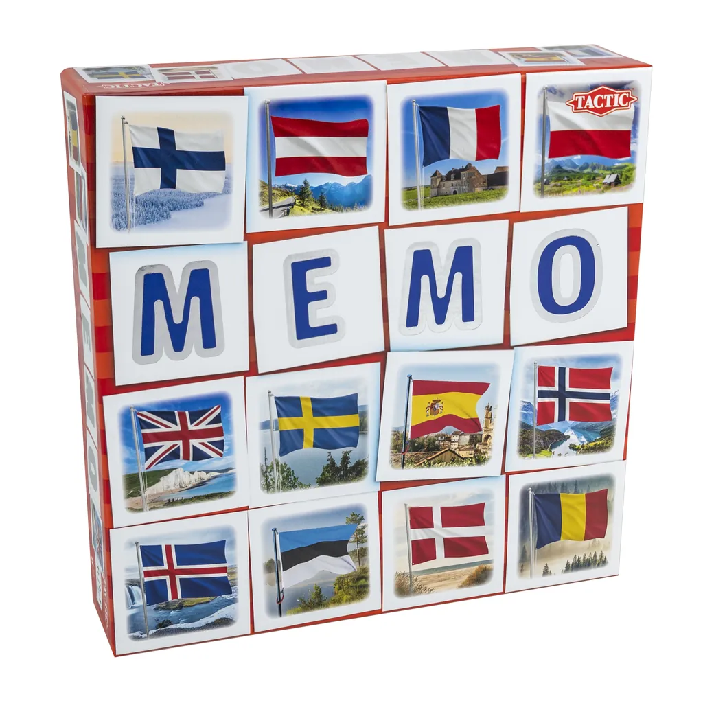 Tactic Memo Flags 10 min Juego de mesa Memoria