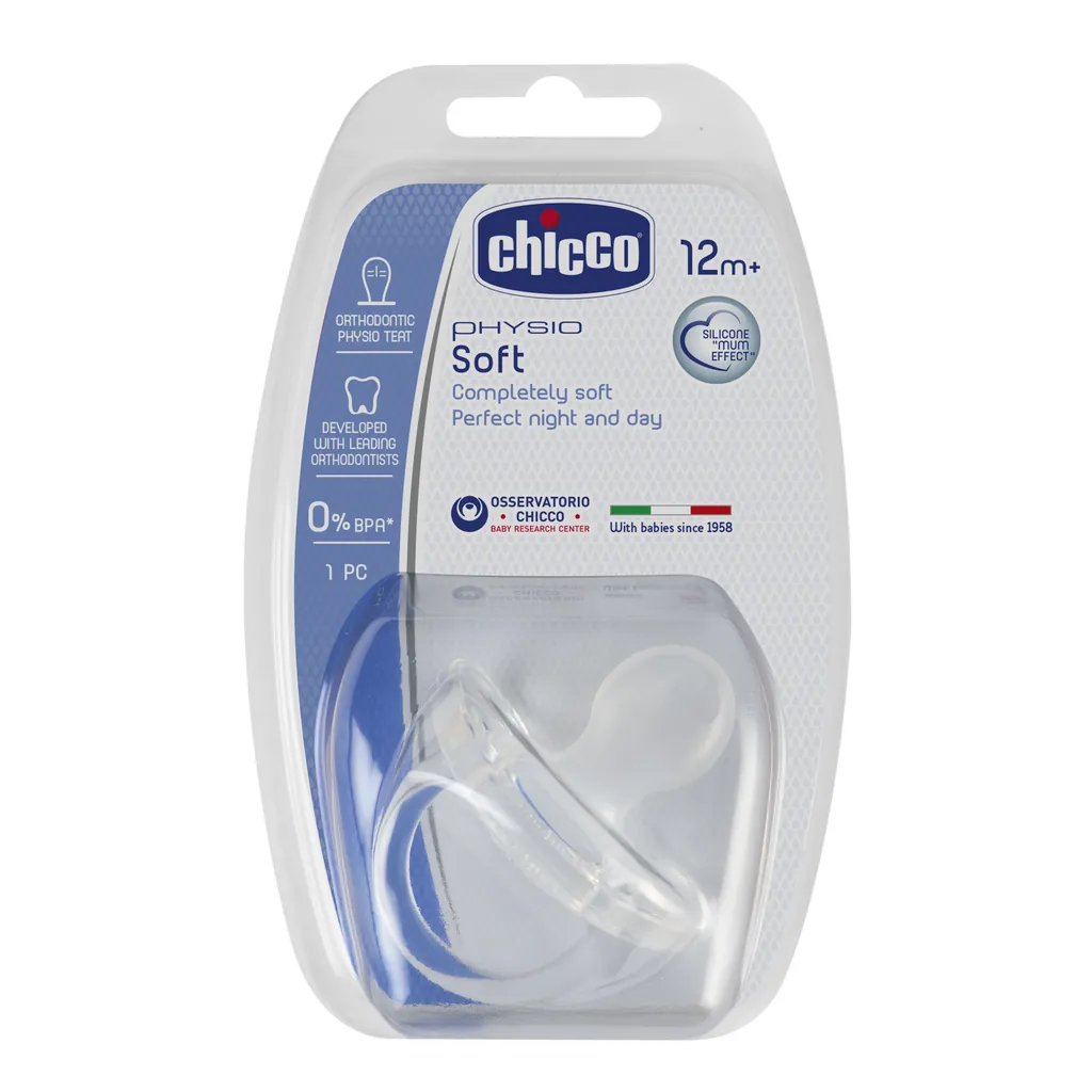 Chicco Physio Soft Chupete ventilado Silicona Transparente