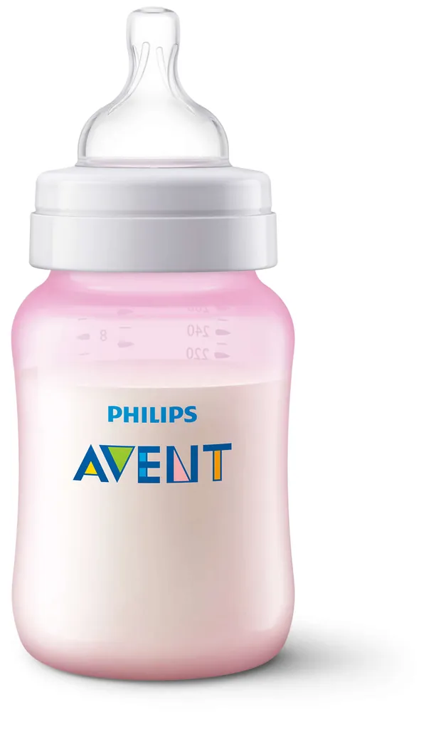 Philips AVENT SCF564/17 biberón 260 ml Rosa, Blanco Polipropileno (PP)