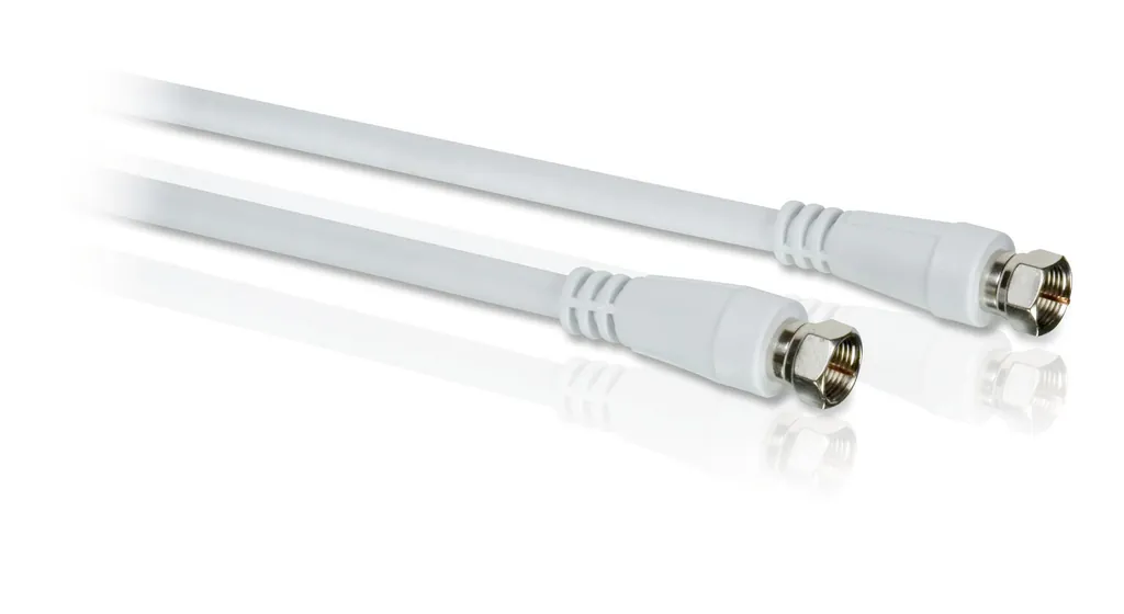 Philips SWV2164W/10 cable coaxial 5 m Blanco