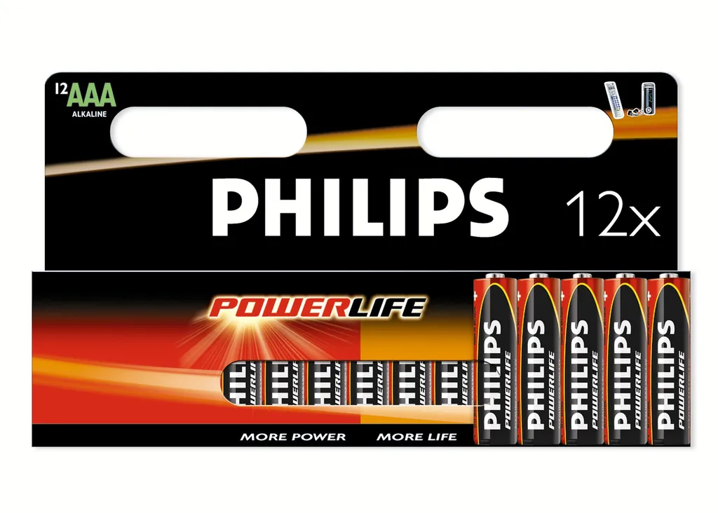 Philips PowerLife LR03PC12C/10 pila doméstica Batería de un solo uso AAA Alcalino