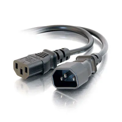 C2G 10ft Computer 18 AWG Power Cord Extension Negro 3,04 m C14 acoplador