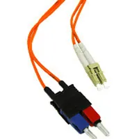 C2G 20m LC/SC Plenum-Rated Duplex 62.5/125 Multimode Fiber Patch Cable Cable de fibra óptica e InfiniBand Naranja