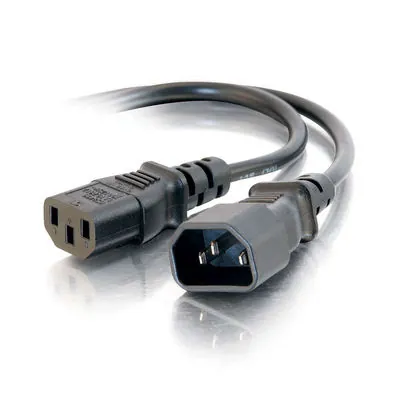 C2G 1ft Computer 18 AWG Power Cord Extension Negro 0,30 m C14 acoplador