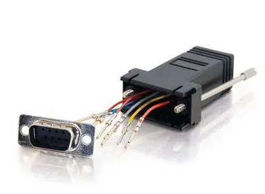 C2G RJ45/DB9M Negro