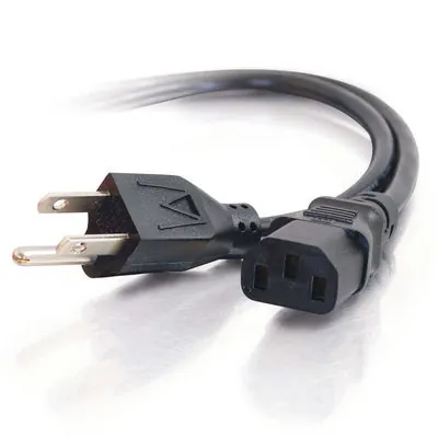 C2G 6ft Universal 16 AWG Power Cord (IEC320C13 to NEMA 5-15P) Negro 1,82 m