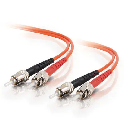 C2G 5m ST/ST LSZH Duplex 50/125 Multimode Fiber Patch Cable Cable de fibra óptica e InfiniBand Naranja