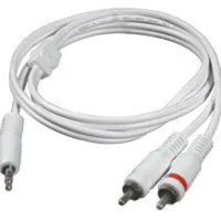 C2G 3ft 3.5mm M / 2 RCA Type M Audio Y-Cable - iPod cable de audio 0,9 m 3,5mm 2 x RCA Blanco