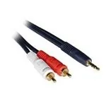 C2G 1m Velocity 3.5mm Stereo Male to Dual RCA Male Y-Cable cable de audio 3,5mm 2 x RCA Negro