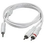 C2G 2m 3.5mm Male to 2 RCA-Type Male Audio Y-Cable - iPod cable de audio 3,5mm 2 x RCA Blanco