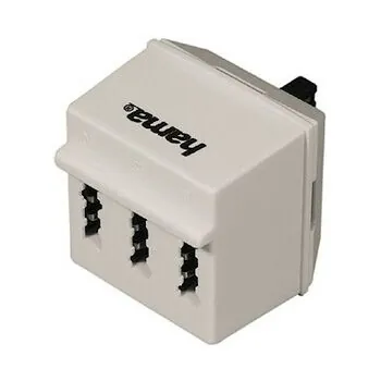 Hama TAE-F Male Plug - Triple Wall Socket NFF TAE-NFF Blanco