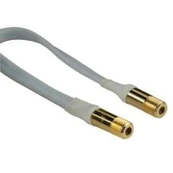 Hama Window leading F-socket-F-socket, gold-plated cable coaxial Gris