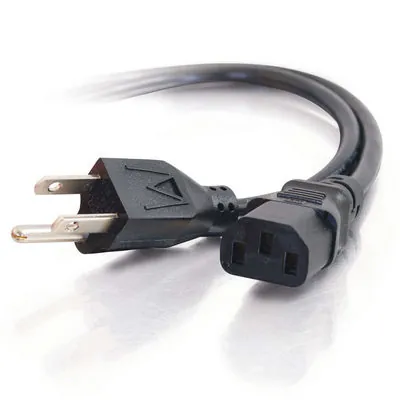 C2G 5ft Universal 16 AWG Power Cord (IEC320C13 -> NEMA 5-15P) Negro 1,5 m