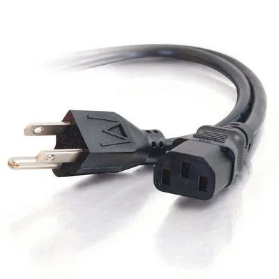 C2G 4ft Universal 16 AWG Power Cord (IEC320C13 -> NEMA 5-15P) Negro 1,2 m