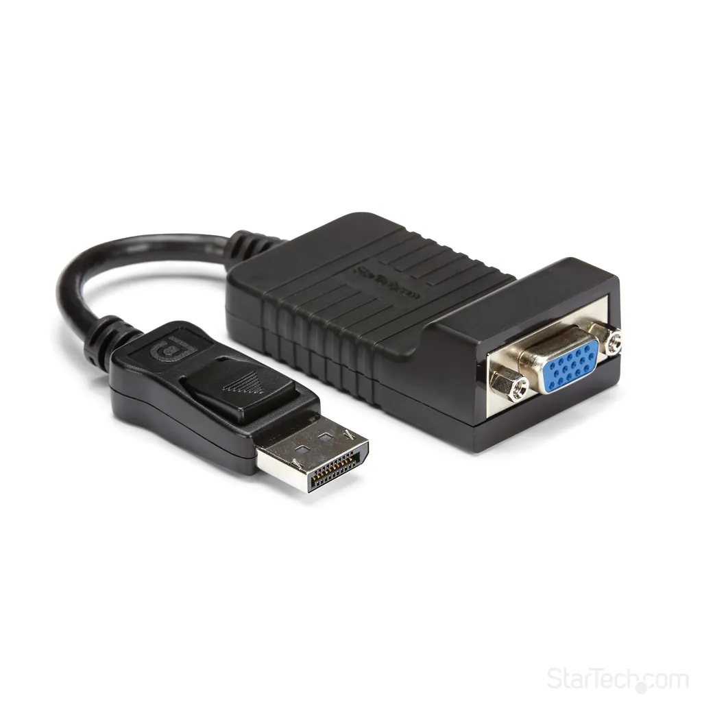 StarTech.com DP2VGA adaptador de cable de vídeo 0,08 m VGA (D-Sub) Negro