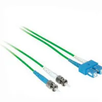C2G 5m SC/ST Plenum-Rated Duplex 50/125 Multimode Fiber Patch Cable de fibra óptica e InfiniBand Verde