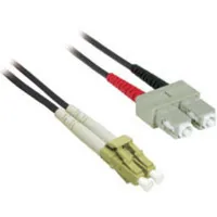 C2G 2m LC/SC Plenum-Rated Duplex 62.5/125 Multimode Fiber Patch Cable de fibra óptica e InfiniBand Negro