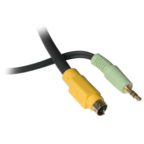 C2G 2m Value Series S-Video + Audio to (3) RCA-Type Adapter Cable S-Video (4-pin) + 3.5mm 3 x RCA Negro