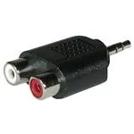 C2G Stereo/Dual RCA Adapter 2x RCA FM 3.5mm Stereo M Negro