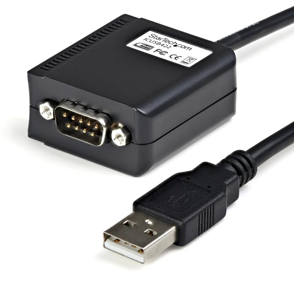 StarTech.com ICUSB422 cambiador de género para cable DB9 M USB-A FM Negro