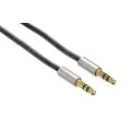Hama "AluLine" Connect. Cable, 3.5 mm jack, plug - plug, stereo, f. iPhone, 2 m cable de audio 3,5mm Plata