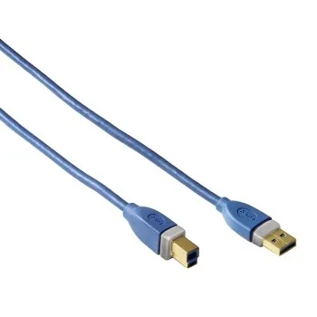 Hama USB 3.0, A plug - B plug, 5.00 m cable USB 3 m USB A USB B Azul