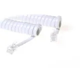 ACT Coiled phonehorn cable 1,5 m Blanco
