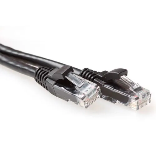 ACT CAT6A UTP (IB 2901) 1m cable de red Negro