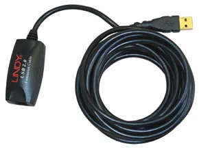 Lindy 5m USB Extension Cable, USB 2.0 cable USB Negro