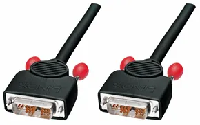 Lindy DVI-I/DVI-I, 1m cable DVI Negro