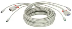 Lindy 2m KVM Cable cable para video, teclado y ratón (kvm) Gris
