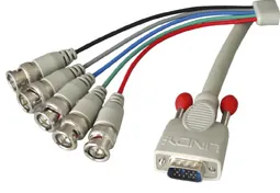 Lindy 5m HD15/BNS Cable VGA (D-Sub) Gris