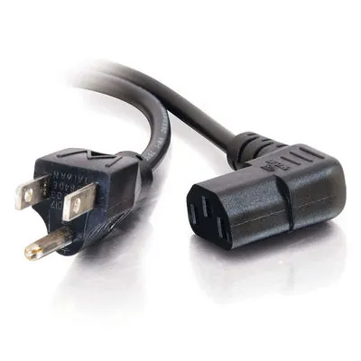 C2G NEMA 5-15P - IEC320C13R Negro 3,66 m