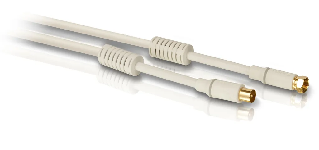 Philips SWV4152S/10 cable coaxial 1,5 m Tipo F PAL Blanco