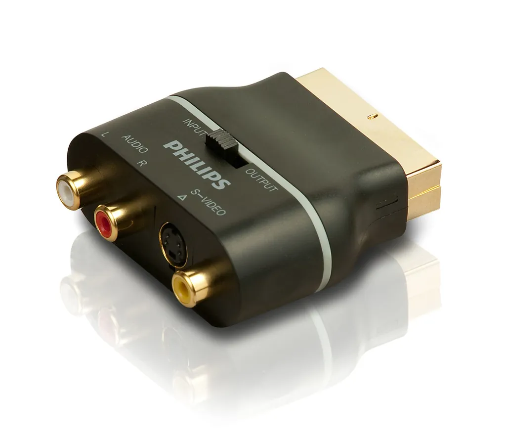 Philips SWV7562S/10 cambiador de género para cable Negro, Oro