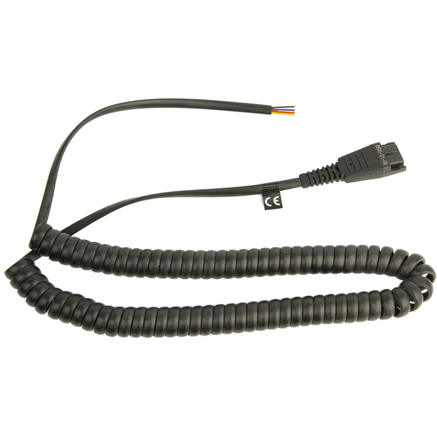 Jabra 8800-01-00 cable telefónico 2 m Transparente, Negro