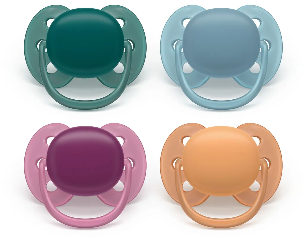 [SCF093/04] Philips AVENT SCF093/04 chupete de niño Chupete ultrasuave Ortodóntico Silicona Multicolor