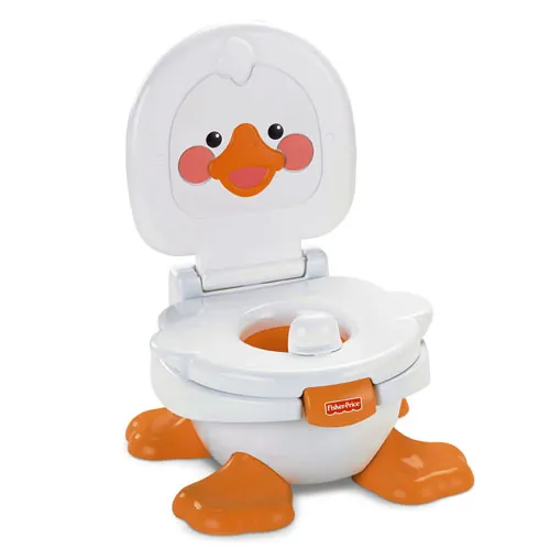 [T6211] Fisher-Price Everything Baby T6211 adaptador infantil para asiento de inodoro Naranja, Blanco