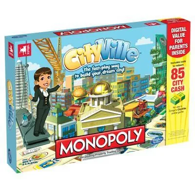 [A2052100] Hasbro Gaming Monopoly City Ville Juego de mesa Simulación económica